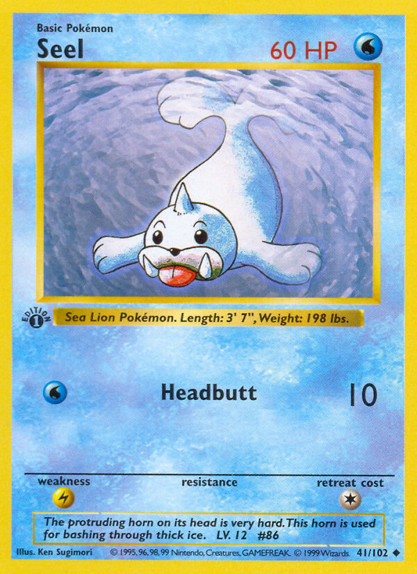 Seel (41/102) (Shadowless) [Base Set 1st Edition] | RetroPlay Games