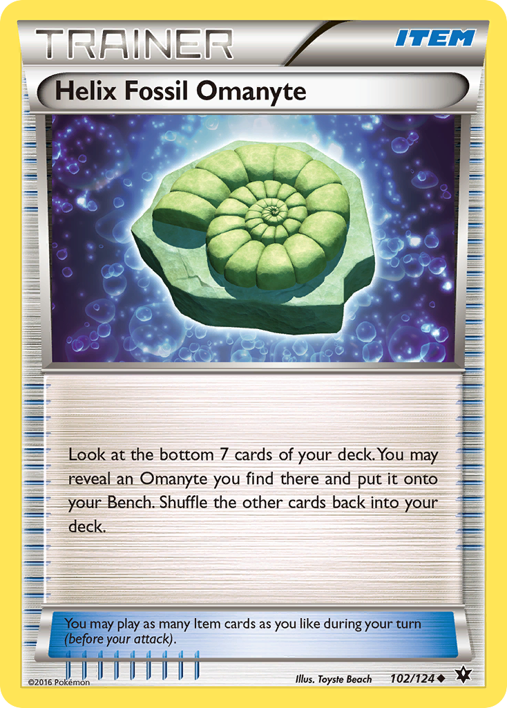 Helix Fossil Omanyte (102/124) [XY: Fates Collide] | RetroPlay Games