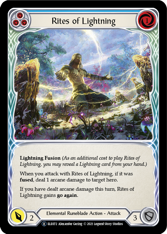 Rites of Lightning (Blue) [U-ELE072] (Tales of Aria Unlimited)  Unlimited Rainbow Foil | RetroPlay Games