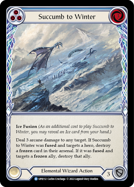 Succumb to Winter (Blue) [UPR112] (Uprising)  Rainbow Foil | RetroPlay Games