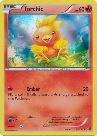 Torchic (25/160) (Sheen Holo) [XY: Primal Clash] | RetroPlay Games