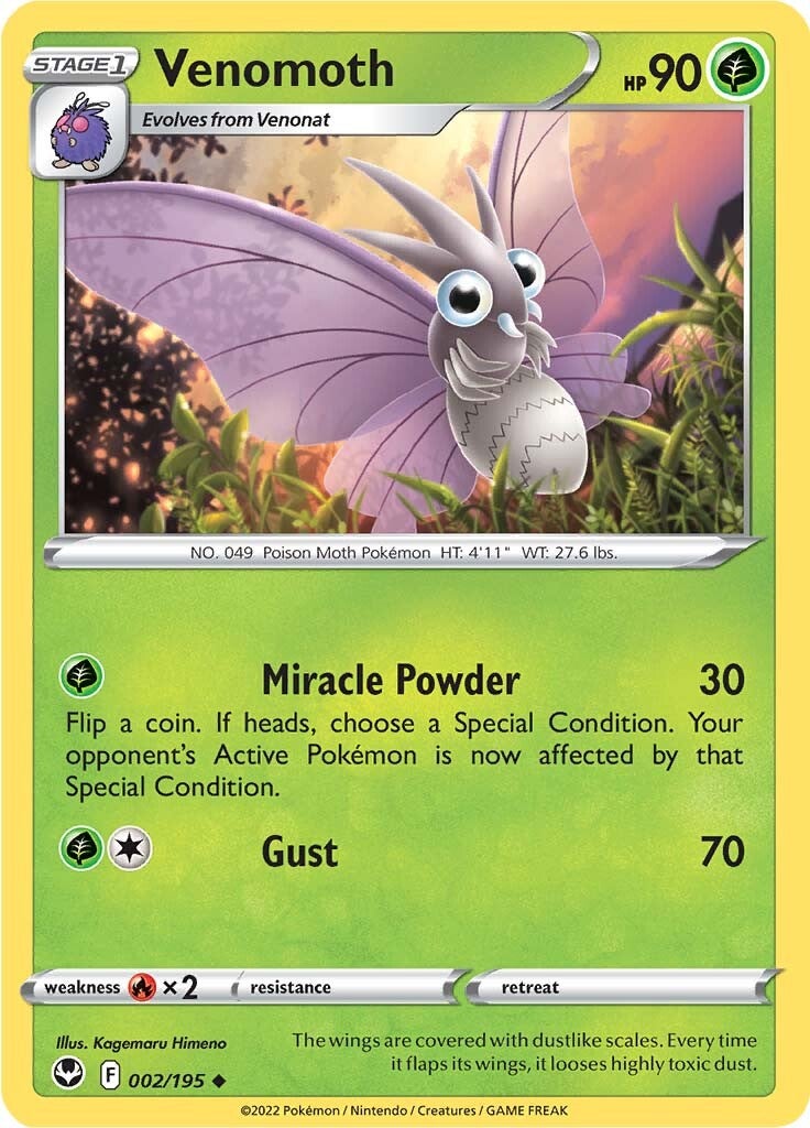 Venomoth (002/195) [Sword & Shield: Silver Tempest] | RetroPlay Games