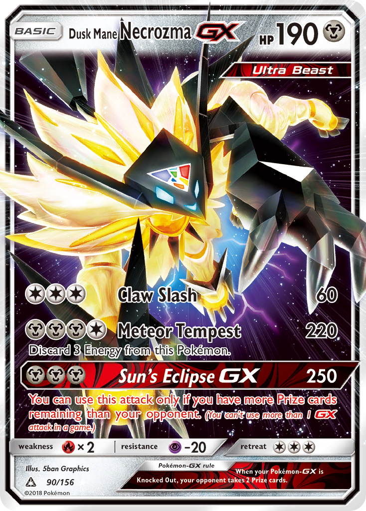 Dusk Mane Necrozma GX (90/156) [Sun & Moon: Ultra Prism] | RetroPlay Games