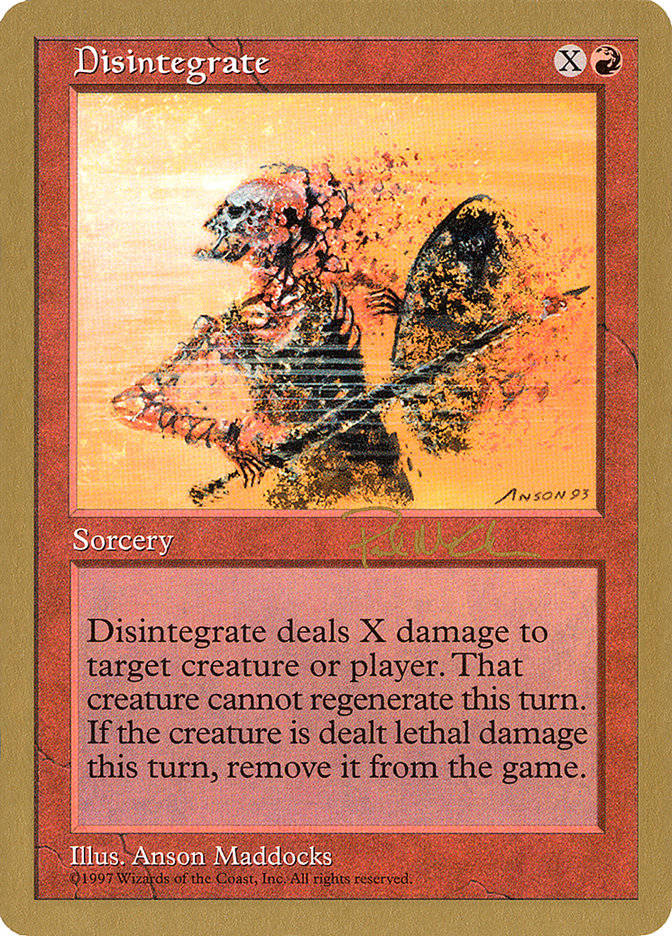 Disintegrate (Paul McCabe) [World Championship Decks 1997] | RetroPlay Games