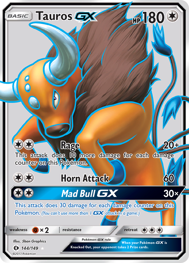 Tauros GX (144/149) [Sun & Moon: Base Set] | RetroPlay Games