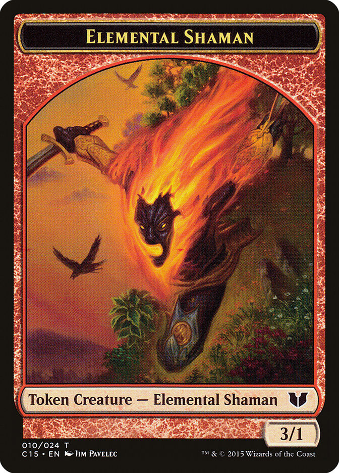 Knight (004) // Elemental Shaman Double-Sided Token [Commander 2015 Tokens] | RetroPlay Games