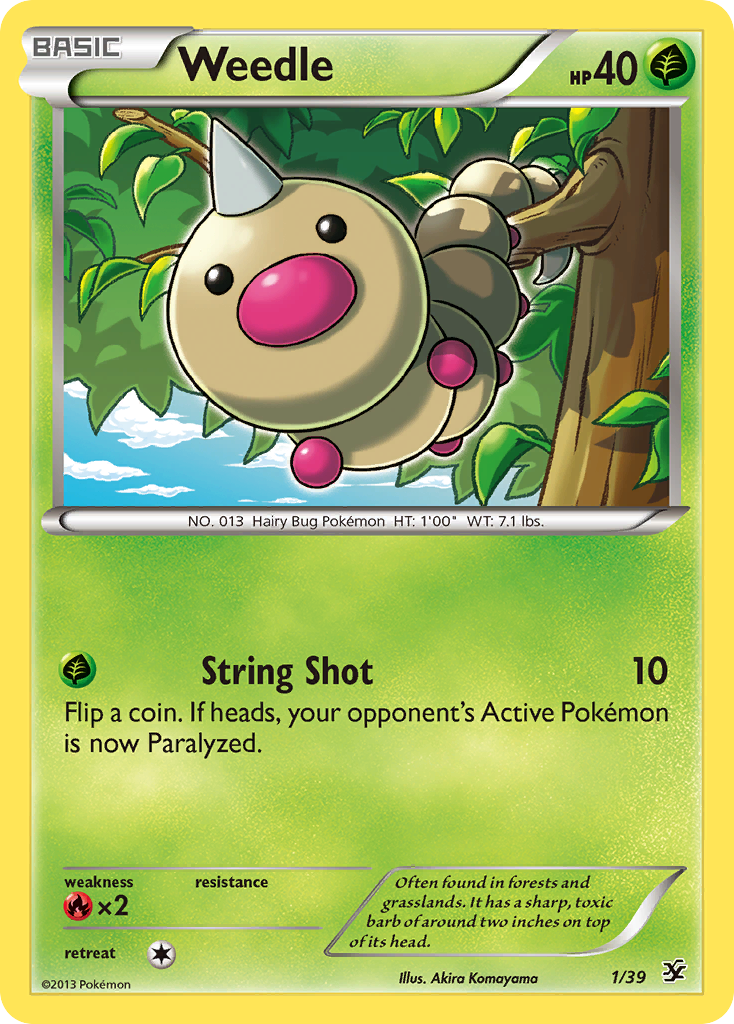 Weedle (1/39) [XY: Kalos Starter Set] | RetroPlay Games