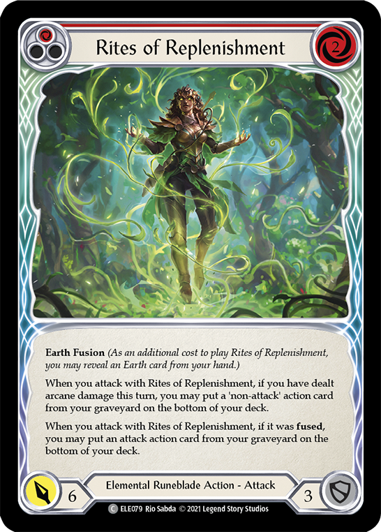 Rites of Replenishment (Red) [ELE079] (Tales of Aria)  1st Edition Rainbow Foil | RetroPlay Games