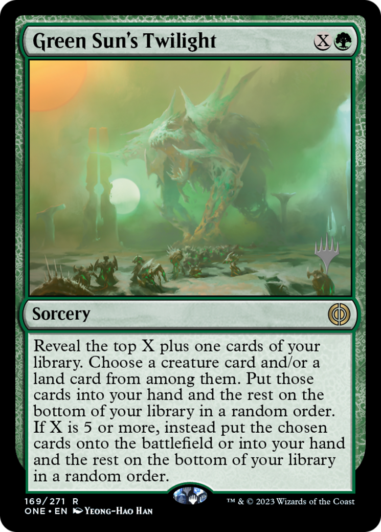 Green Sun's Twilight (Promo Pack) [Phyrexia: All Will Be One Promos] | RetroPlay Games