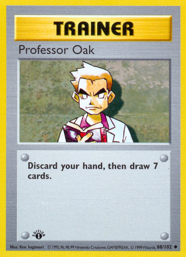 Professor Oak (88/102) (Shadowless) [Base Set 1st Edition] | RetroPlay Games