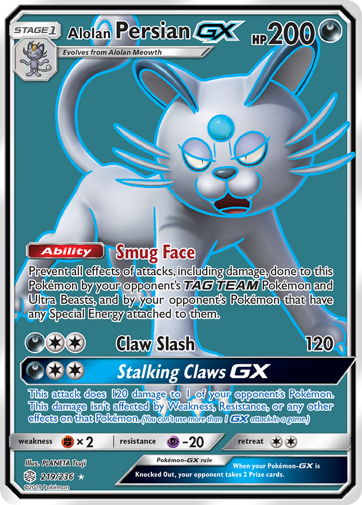 Alolan Persian GX (219/236) [Sun & Moon: Cosmic Eclipse] | RetroPlay Games