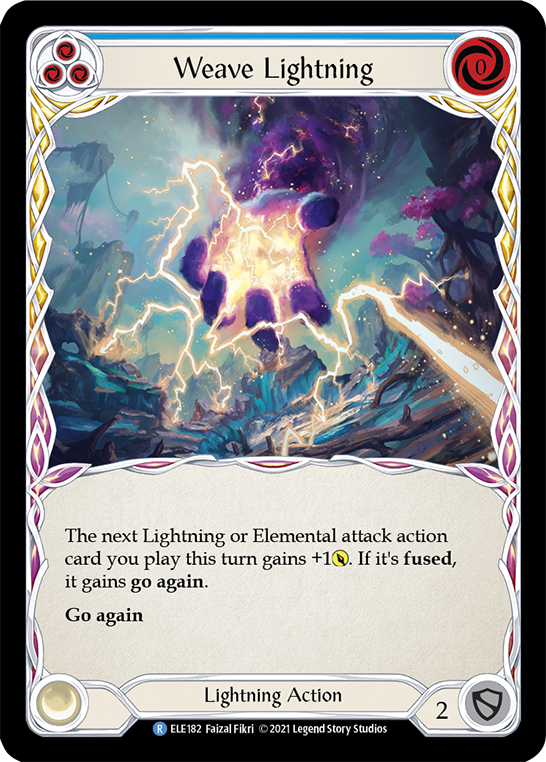 Weave Lightning (Blue) [ELE182] (Tales of Aria)  1st Edition Rainbow Foil | RetroPlay Games