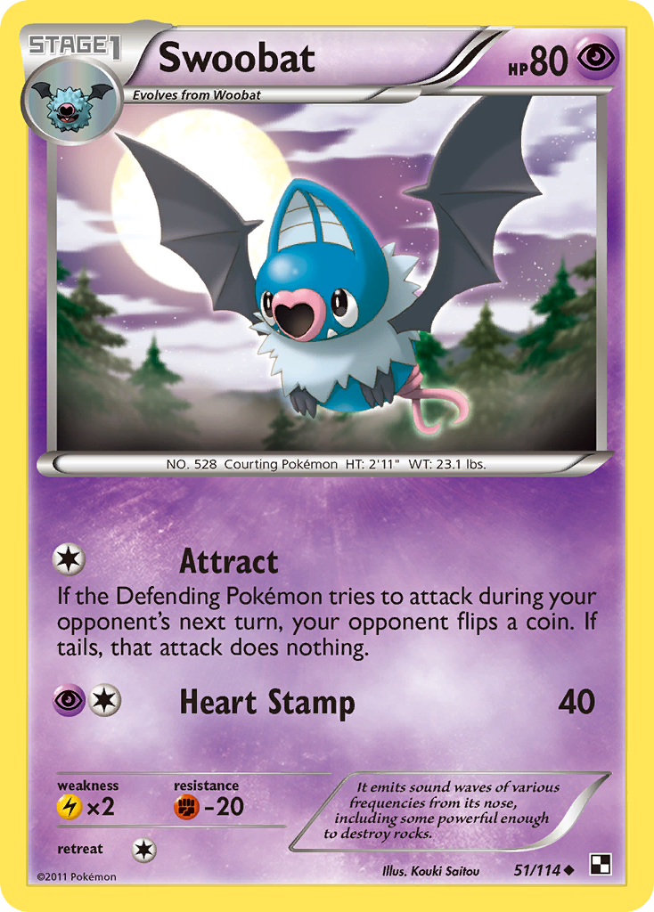 Swoobat (51/114) [Black & White: Base Set] | RetroPlay Games