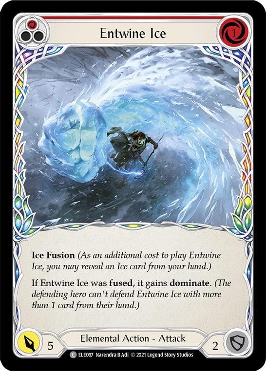 Entwine Ice (Red) [ELE097] (Tales of Aria)  1st Edition Normal | RetroPlay Games