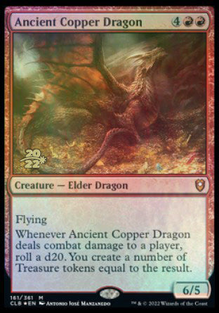 Ancient Copper Dragon [Commander Legends: Battle for Baldur's Gate Prerelease Promos] | RetroPlay Games