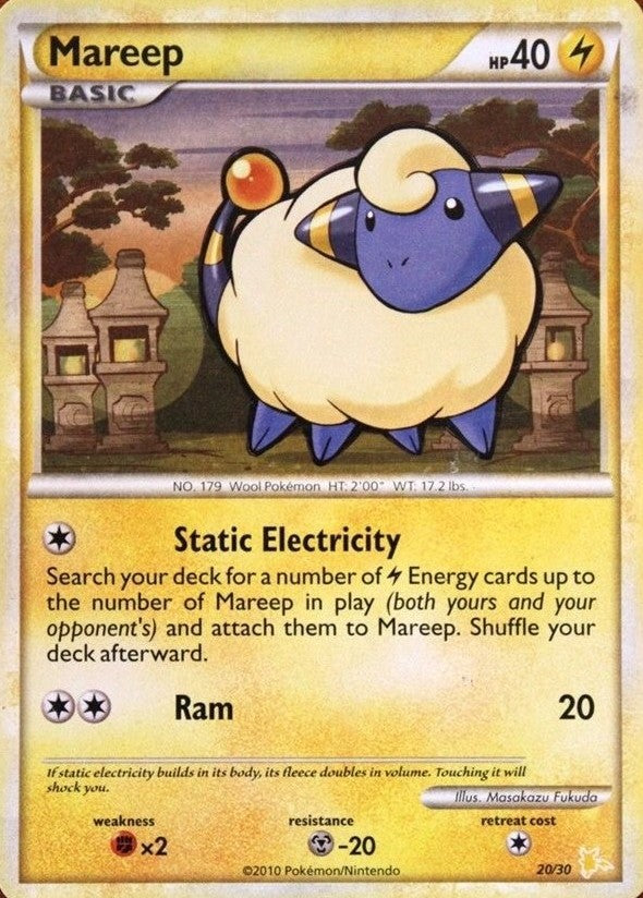 Mareep (20/30) [HeartGold & SoulSilver: Trainer Kit - Raichu] | RetroPlay Games