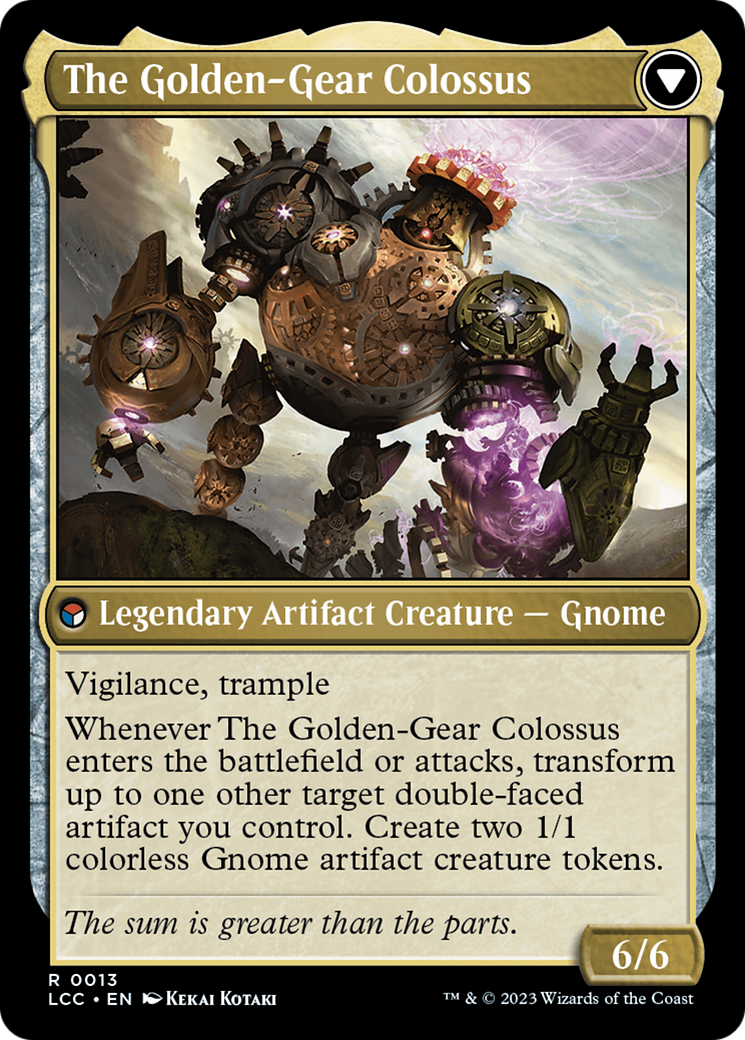 Tetzin, Gnome Champion // The Golden-Gear Colossus [The Lost Caverns of Ixalan Commander] | RetroPlay Games