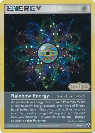 Rainbow Energy (81/92) (Stamped) [EX: Legend Maker] | RetroPlay Games