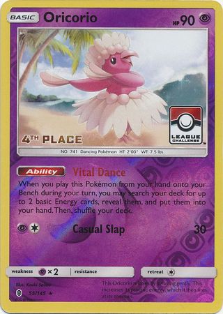 Oricorio (55/145) (League Promo 4th Place) [Sun & Moon: Guardians Rising] | RetroPlay Games