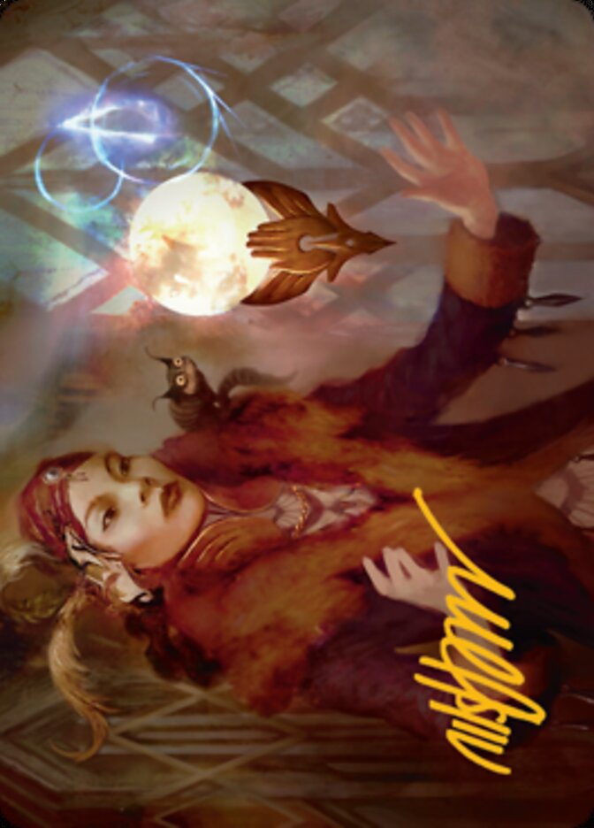 Misfortune Teller Art Card (Gold-Stamped Signature) [Streets of New Capenna Art Series] | RetroPlay Games