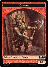 Goblin // Thopter Double-sided Token (Game Night) [Core Set 2019 Tokens] | RetroPlay Games