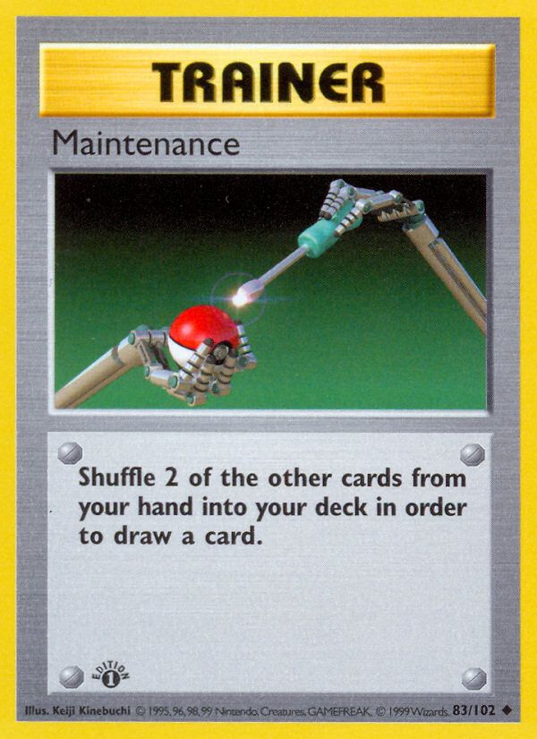 Maintenance (83/102) (Shadowless) [Base Set 1st Edition] | RetroPlay Games