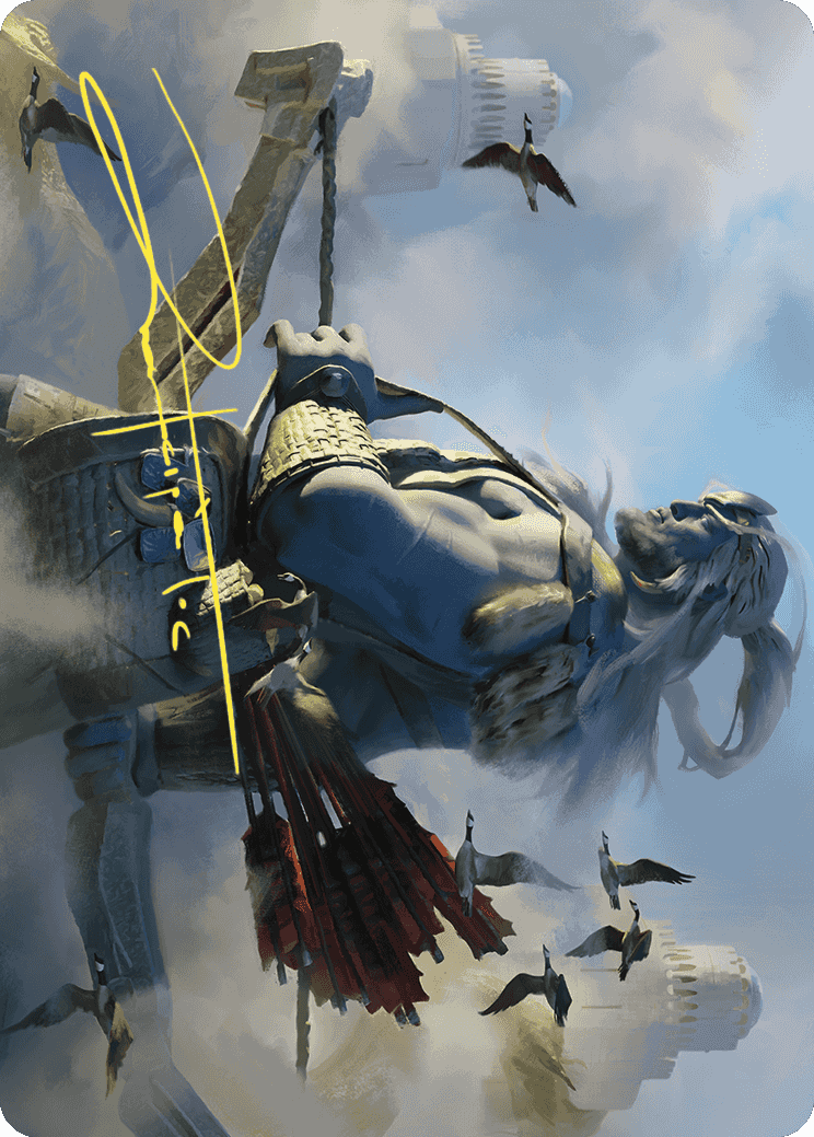 Skybeast Tracker Art Card (Gold-Stamped Signature) [Wilds of Eldraine Art Series] | RetroPlay Games