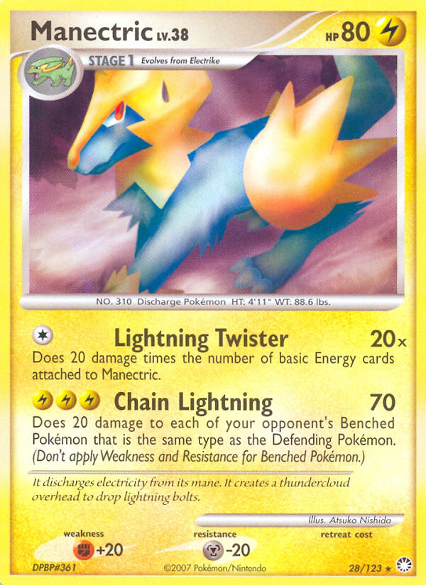 Manectric (28/123) [Diamond & Pearl: Mysterious Treasures] | RetroPlay Games