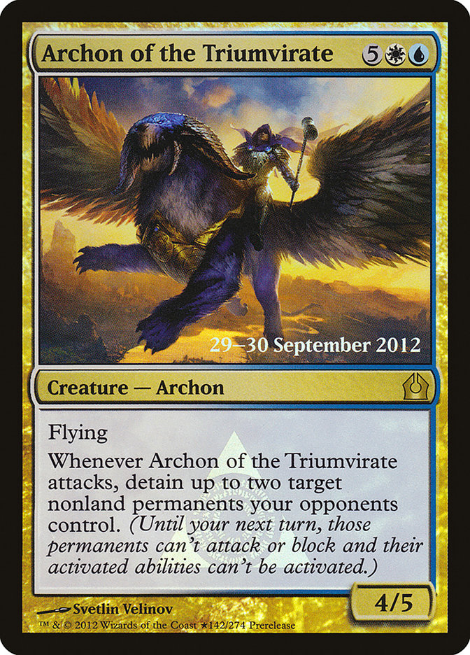 Archon of the Triumvirate [Return to Ravnica Prerelease Promos] | RetroPlay Games