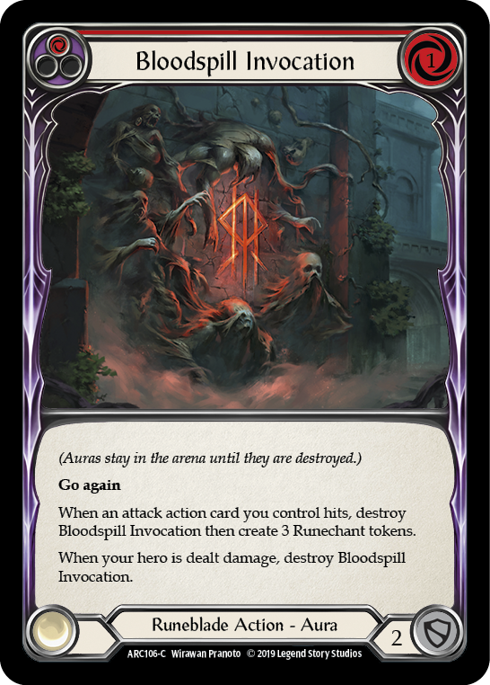 Bloodspill Invocation (Red) [ARC106-C] (Arcane Rising)  1st Edition Rainbow Foil | RetroPlay Games