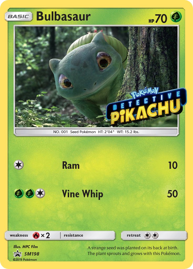 Bulbasaur (SM198) (Detective Pikachu Stamped) [Sun & Moon: Black Star Promos] | RetroPlay Games