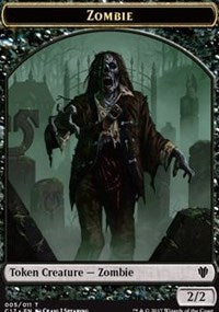 Zombie (005) // Gold (010) Double-sided Token [Commander 2017 Tokens] | RetroPlay Games