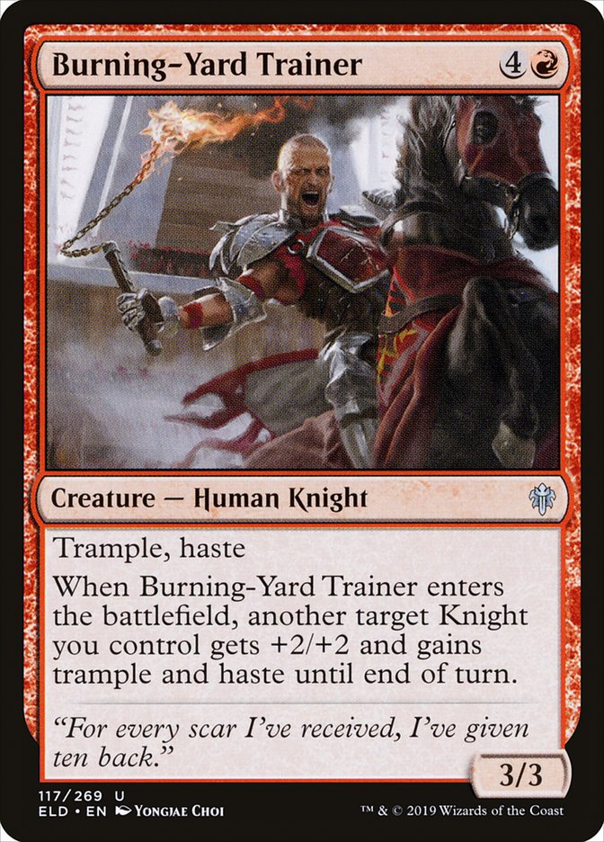 Burning-Yard Trainer [Throne of Eldraine] | RetroPlay Games