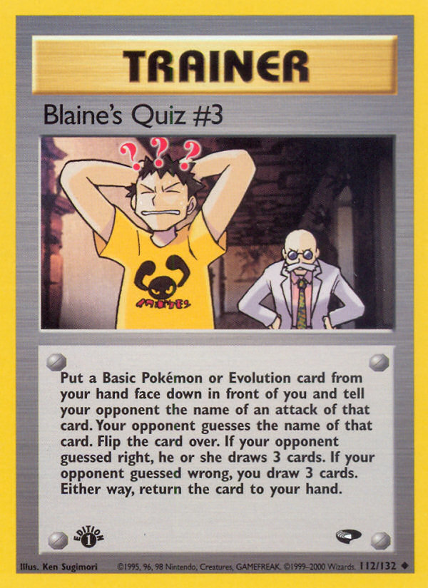 Blaine's Quiz #3 (112/132) [Gym Challenge 1st Edition] | RetroPlay Games