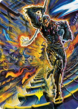 Kaito Shizuki 2 Art Card (Gold-Stamped Signature) [Kamigawa: Neon Dynasty Art Series] | RetroPlay Games