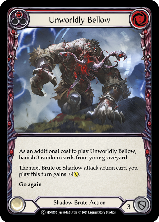 Unworldly Bellow (Red) [U-MON150-RF] (Monarch Unlimited)  Unlimited Rainbow Foil | RetroPlay Games