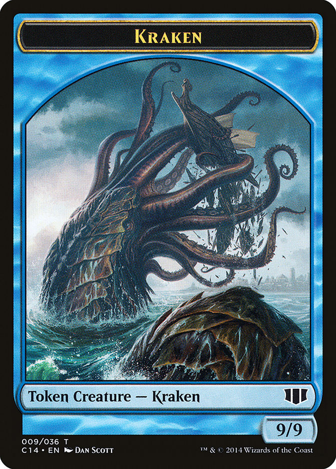 Kraken // Zombie (011/036) Double-sided Token [Commander 2014 Tokens] | RetroPlay Games