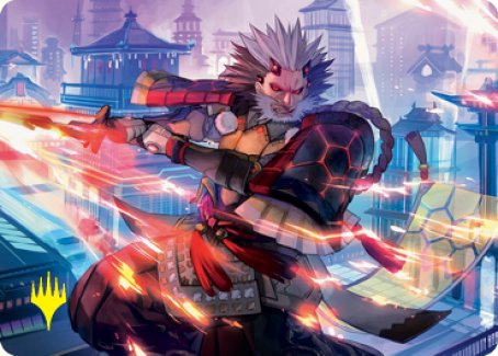 Isshin, Two Heavens as One 2 Art Card (Gold-Stamped Signature) [Kamigawa: Neon Dynasty Art Series] | RetroPlay Games