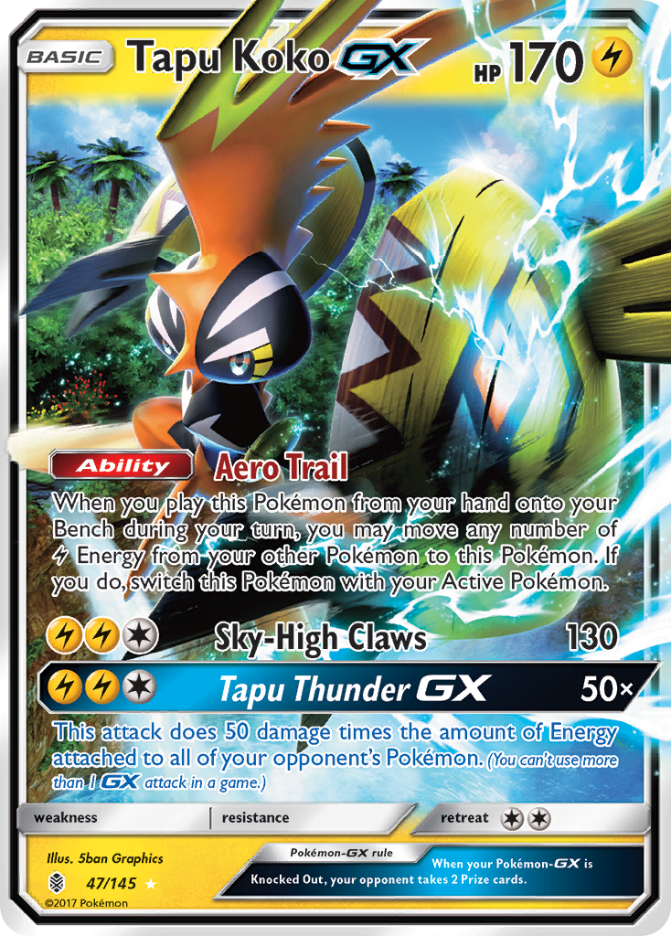 Tapu Koko GX (47/145) [Sun & Moon: Guardians Rising] | RetroPlay Games