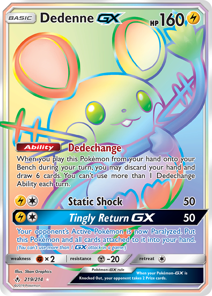 Dedenne GX (219/214) [Sun & Moon: Unbroken Bonds] | RetroPlay Games