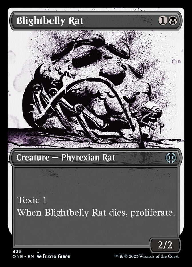 Blightbelly Rat (Showcase Ichor Step-and-Compleat Foil) [Phyrexia: All Will Be One] | RetroPlay Games