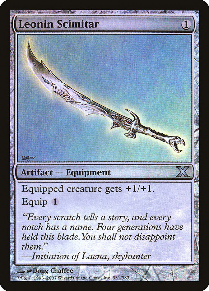 Leonin Scimitar (Premium Foil) [Tenth Edition] | RetroPlay Games