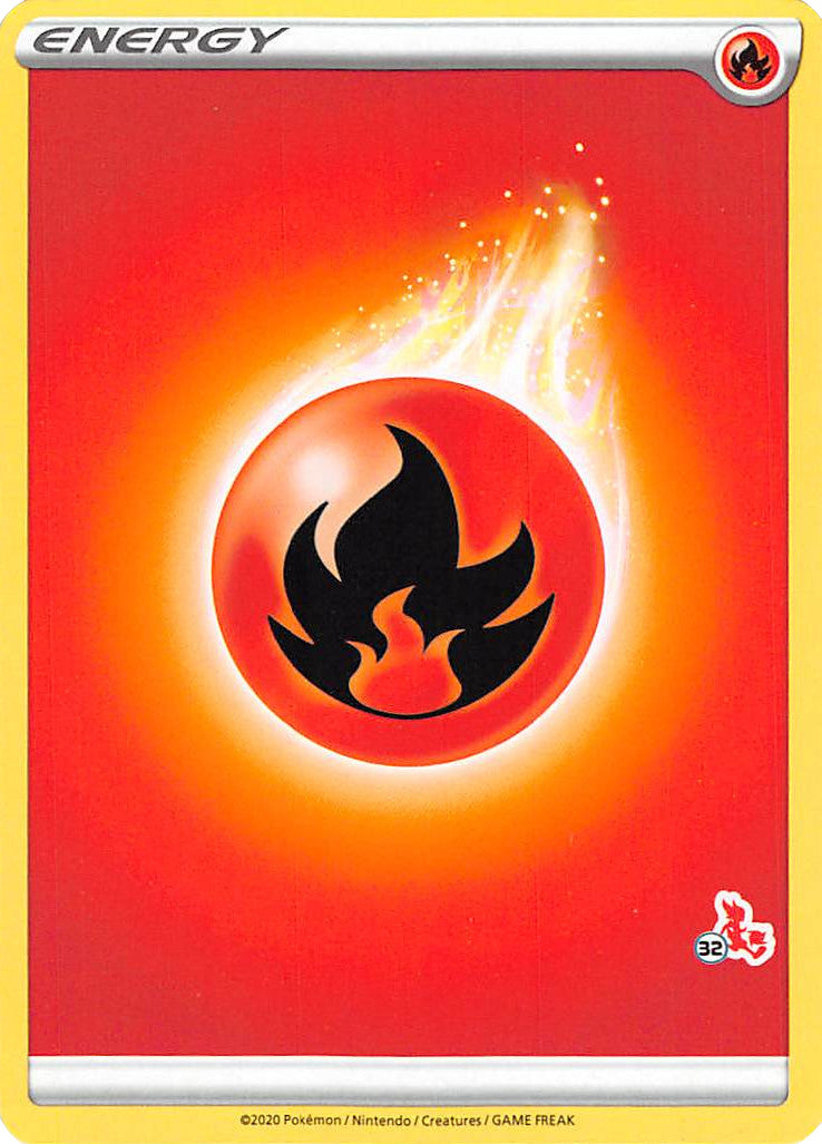 Fire Energy (Cinderace Stamp #32) [Battle Academy 2022] | RetroPlay Games