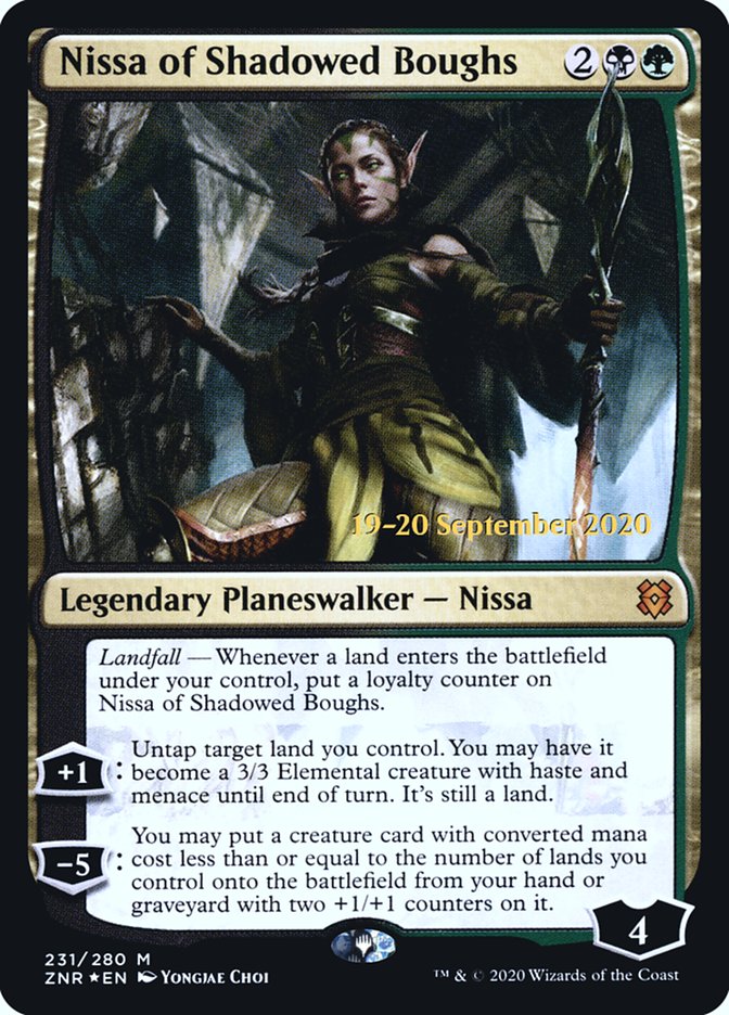 Nissa of Shadowed Boughs  [Zendikar Rising Prerelease Promos] | RetroPlay Games