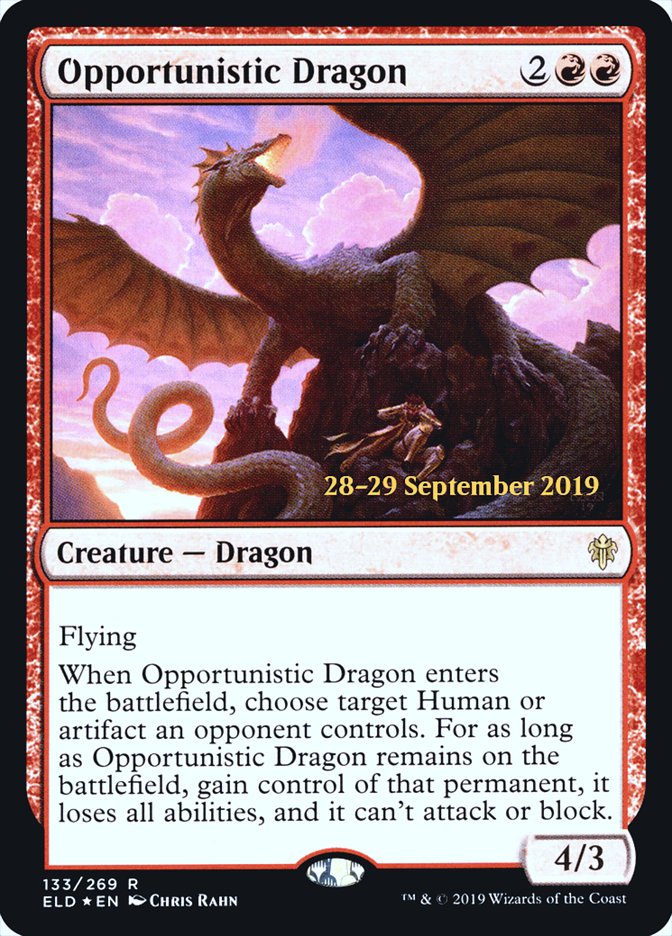 Opportunistic Dragon  [Throne of Eldraine Prerelease Promos] | RetroPlay Games