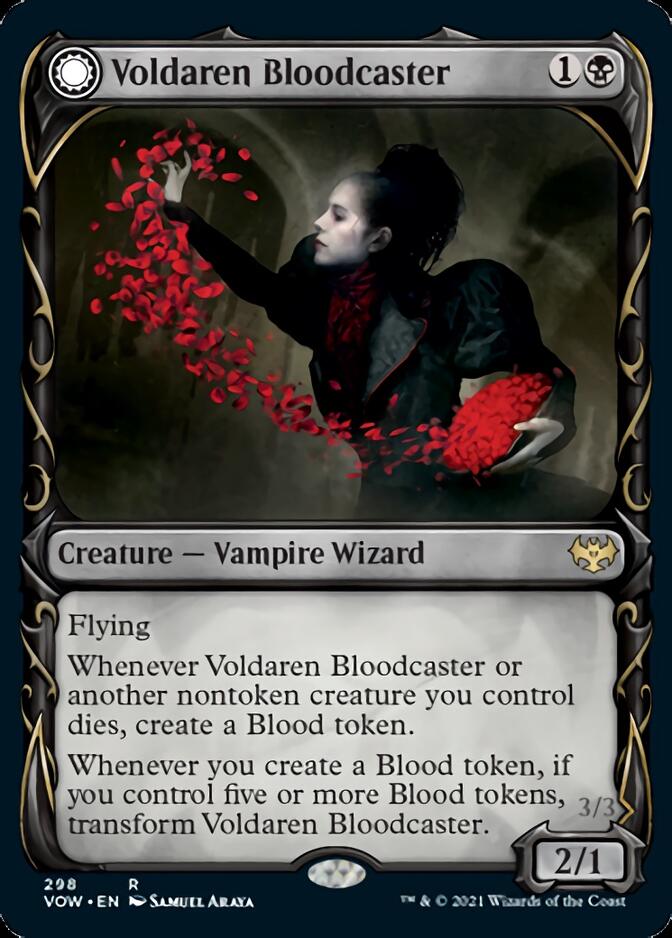 Voldaren Bloodcaster // Bloodbat Summoner (Showcase Fang Frame) [Innistrad: Crimson Vow] | RetroPlay Games