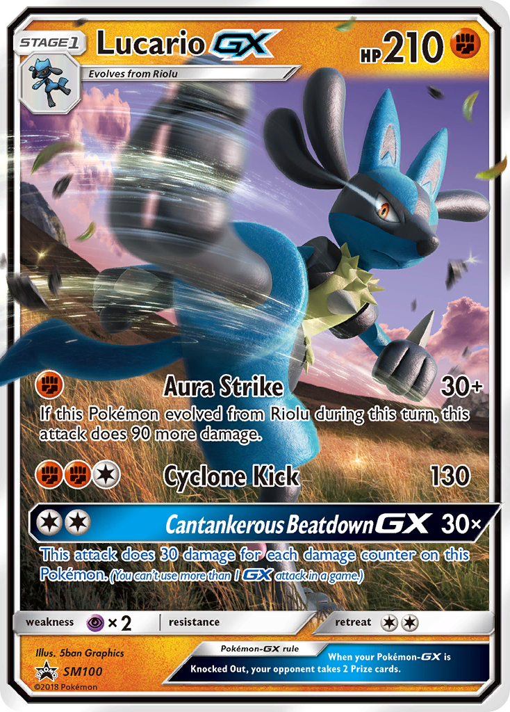 Lucario GX (SM100) [Sun & Moon: Black Star Promos] | RetroPlay Games