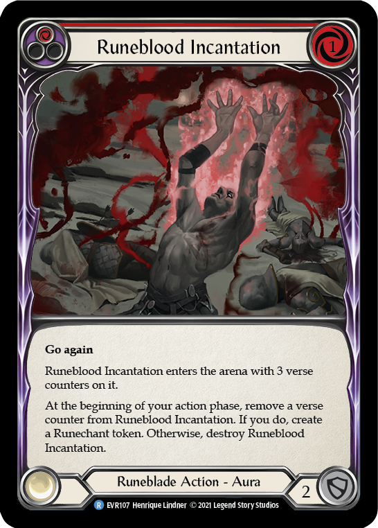 Runeblood Incantation (Red) [EVR107] (Everfest)  1st Edition Rainbow Foil | RetroPlay Games