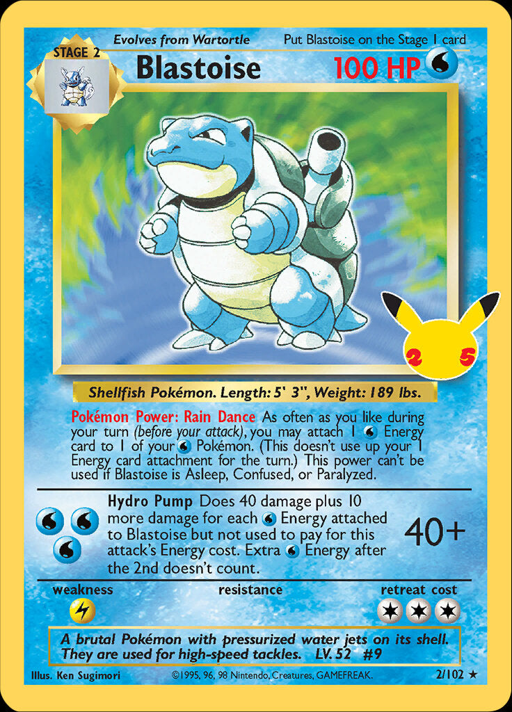 Blastoise (2/102) [Celebrations: 25th Anniversary - Classic Collection] | RetroPlay Games