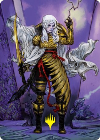 The Wandering Emperor 1 Art Card (Gold-Stamped Signature) [Kamigawa: Neon Dynasty Art Series] | RetroPlay Games